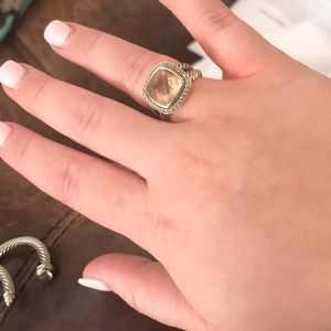 David Yurman morganite Albion ring size 7